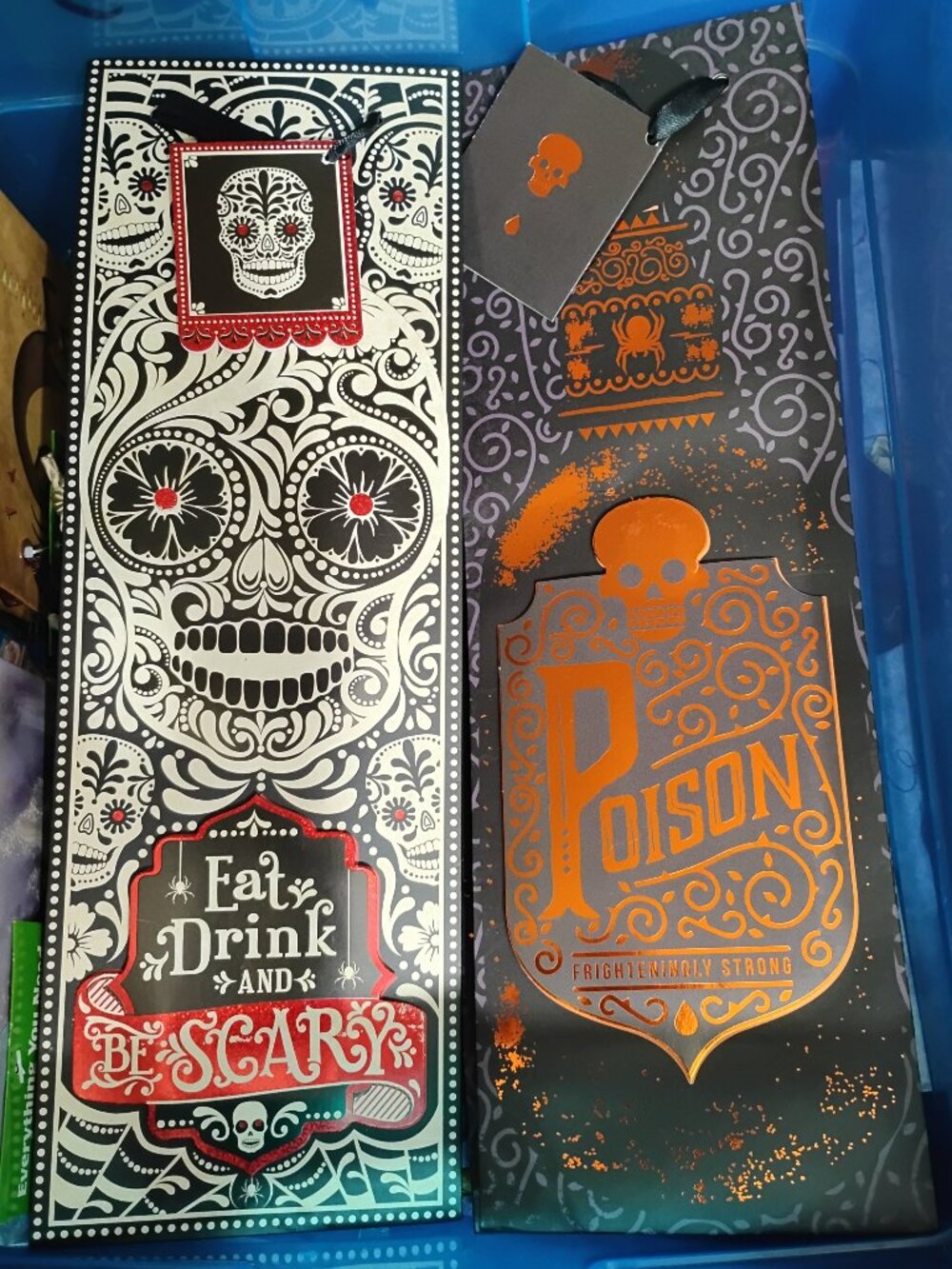 2 pack Skull Wine Bags